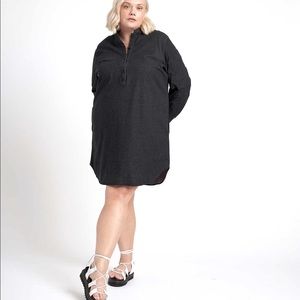 Universal Standard black denim tunic dress